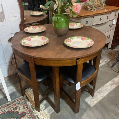 Unique Mid Century Dining Table w/ 4 Chairs