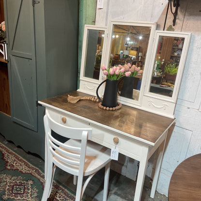 1919 vanity w/ mirror and chair