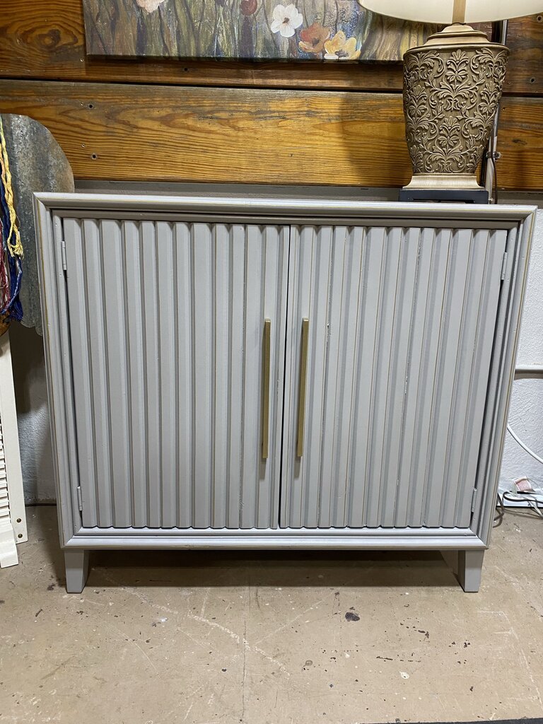 Gray Ribbed Console