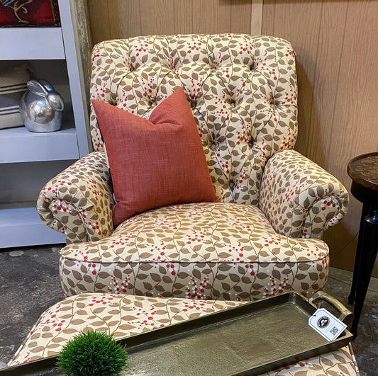 Ethan Allen Accent Chair & Ottoman