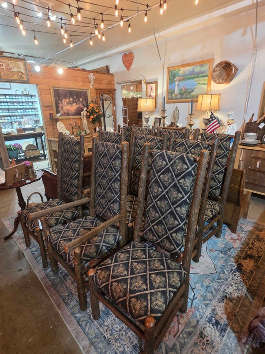10 Old Hickory Dining Chairs (shelbyville In)