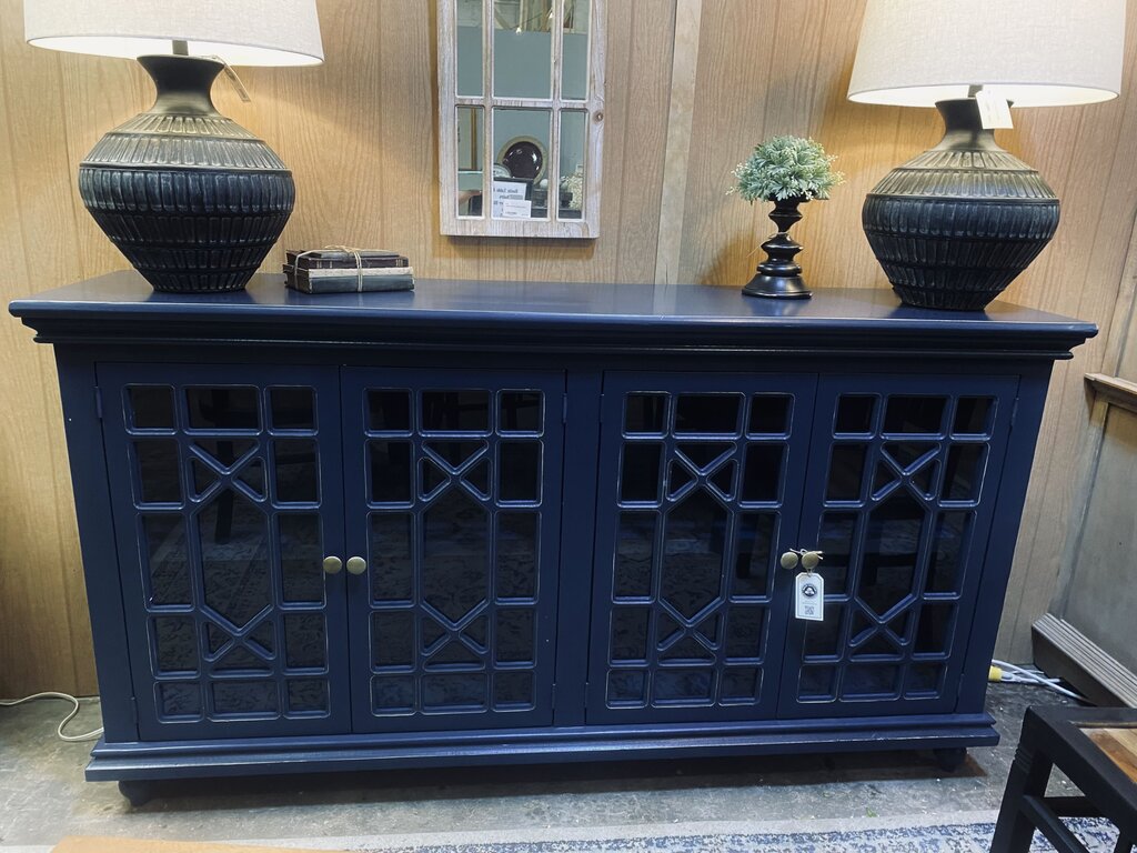 4-Door Navy Blue Console / Sideboard