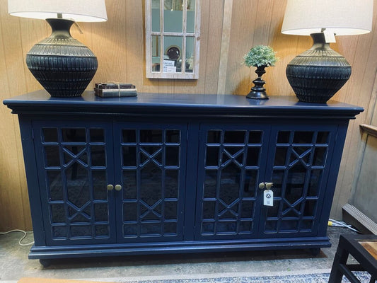 4-Door Navy Blue Console / Sideboard