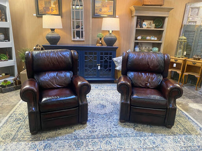 Bernhardt Pair of Leather Recliners