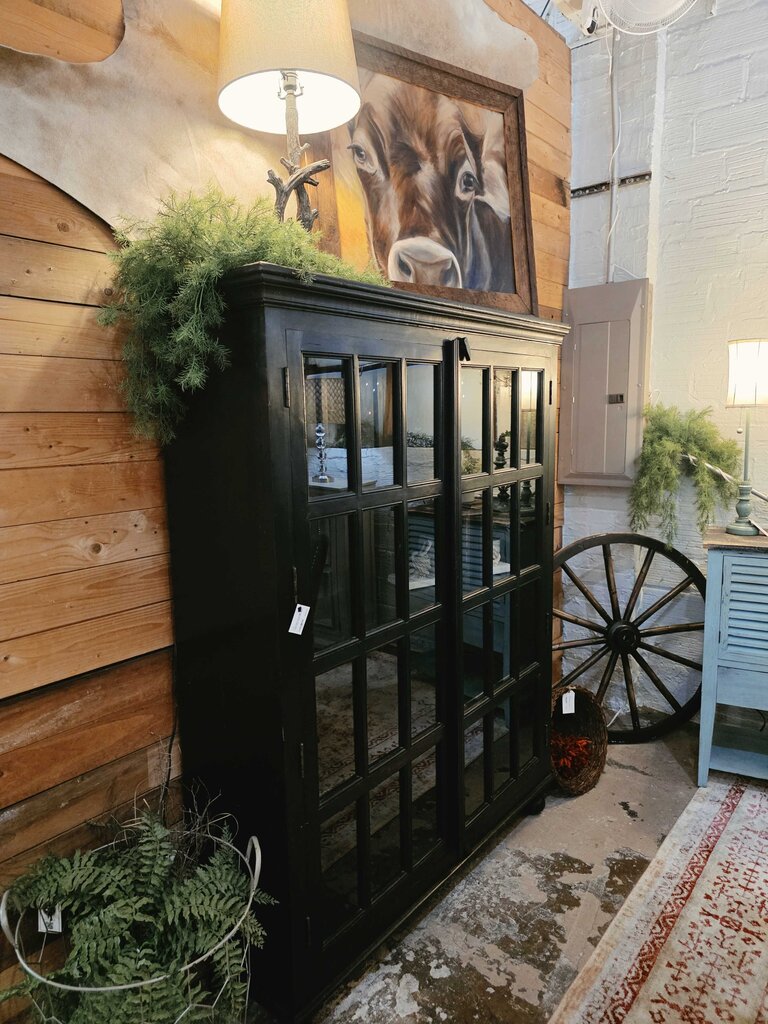 Crate and Barrel Glass Cabinet
