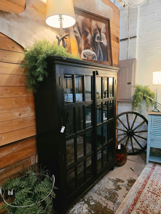 Crate and Barrel Glass Cabinet