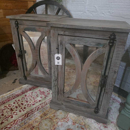 Pair of Mercury Glass Nightstands
