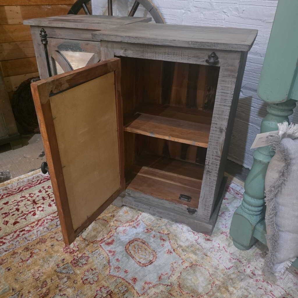 Pair of Mercury Glass Nightstands