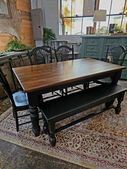 Table,Bench, 4 Chairs