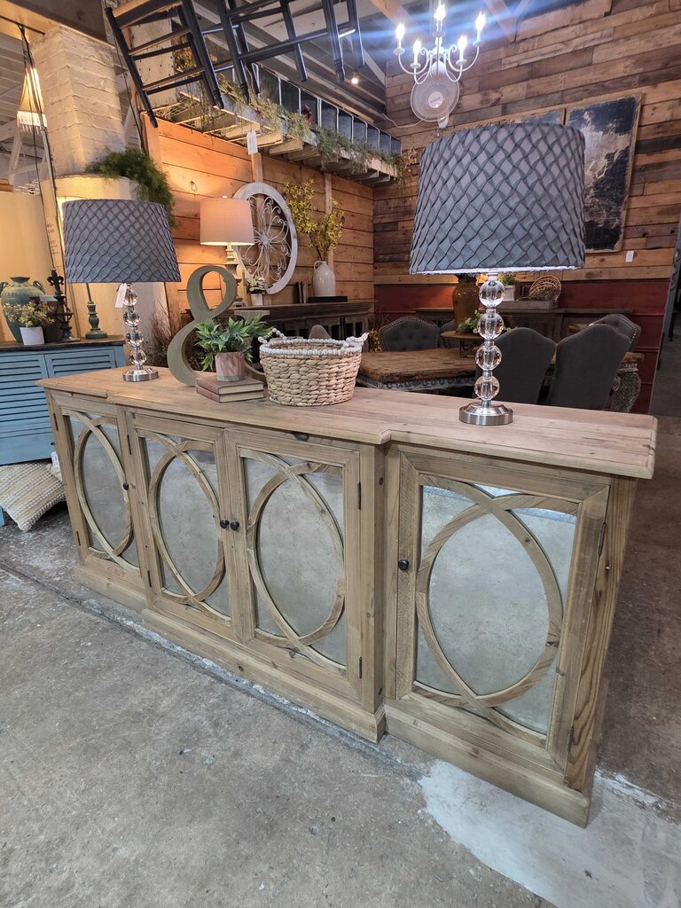 Pine Console/Mercury Glass