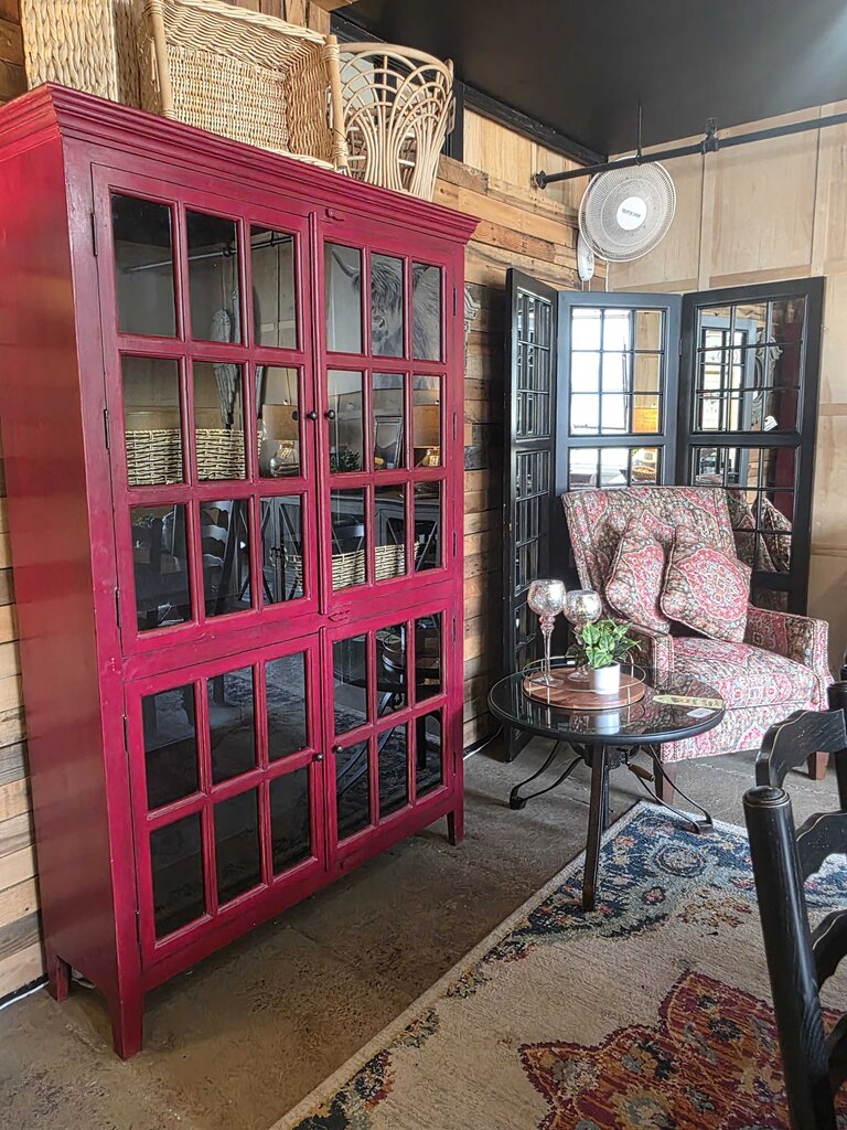 Red Display Cabinet