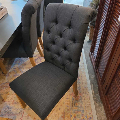Metal Top Table with 6 Chairs