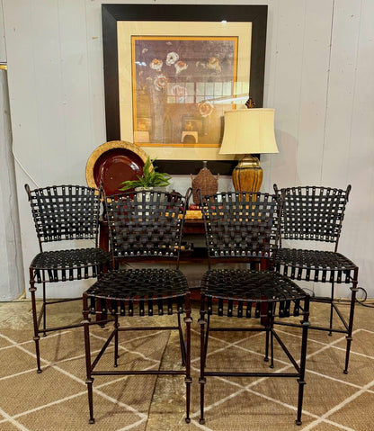 Vintage Woven Bar Stools