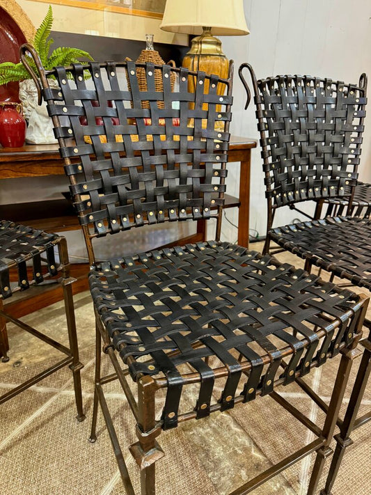 Vintage Woven Bar Stools