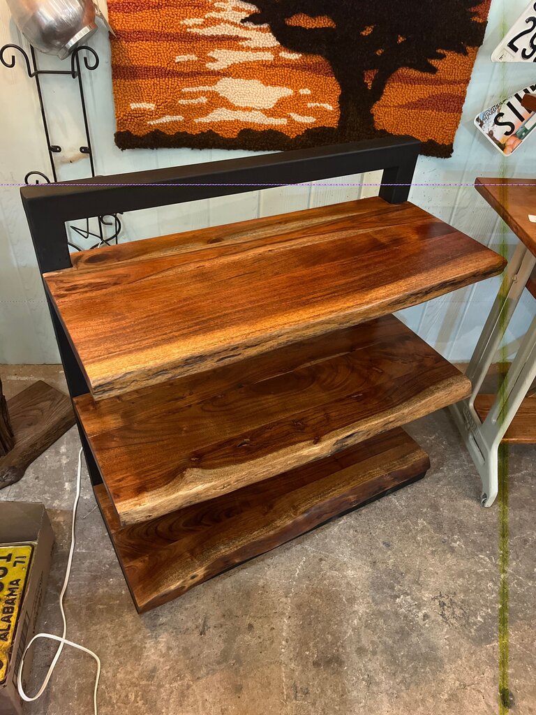 Rustic 3-Tier Wooden Shelf Stand