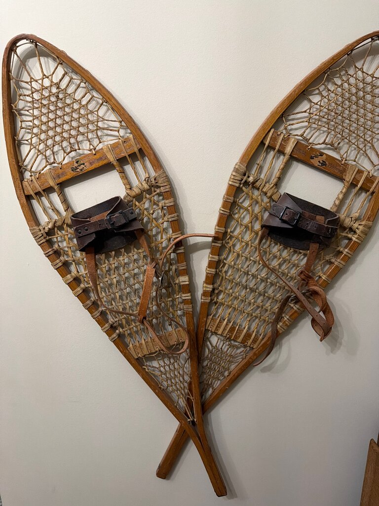 Pair of Vintage Wooden Snowshoes