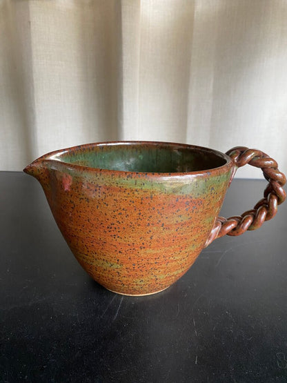 Studio Pottery Batter Bowl with Chain Handle