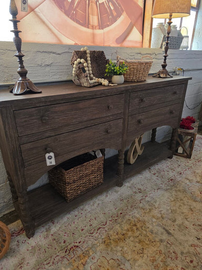 Rustic Wooden Console Table